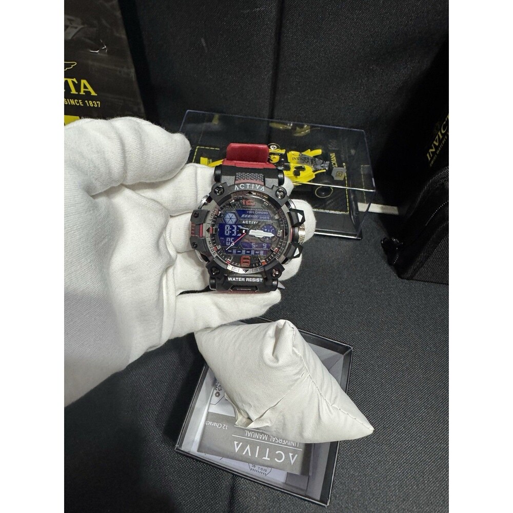 Activa X Invicta Digital Men's Watch - 49mm, Red - Picture 10 of 11